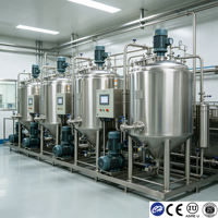 Tanque de Fermentación de Alcohol, Fermentador de Destilería, Acero Inoxidable 304, Sanitario, con Chaqueta, 200L, Motor PLC para Whisky, Vodka, Ron, Vino