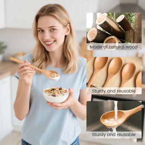 Lớn Bằng Gỗ Salad Muỗng Cho Công Suất Nhà Bếp Phục Vụ Đồ Dùng Cho Nấu Ăn Trộn Đảng Sử Dụng Bằng Gỗ Muỗng - Product Image 5