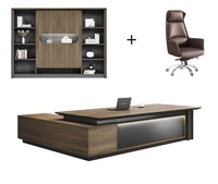 Bureau de direction en forme de L moderne et luxueux Runwood, table de bureau en bois pour le bureau du PDG, pour la maison, le bureau ou la chambre à coucher, mobilier modulaire