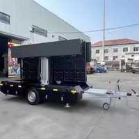 Elevador Hidráulico de 15 m² para Señalización Digital LED y Pantallas, Pantalla LED P3.91 para Exteriores, Remolque con Pantalla LED Móvil