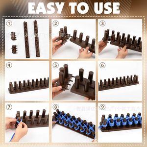 Wooden Knitting Tool Set For <b>Scarf</b> And <b>Blanket</b> Handmade Craft Supplies Natural Wood Brown 260629 - Product Image 5