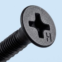 Vis à cloison sèche 3,5x32mm à filetage fin, phosphatées noires, vis autotaraudeuses à tête trompette pour bois