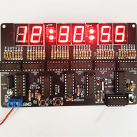 Kit d'horloge de circuit numérique DC 4.5V-5.5V 6 bits, enseignement de l'horloge électronique et formation pratique, soudage et production de pièces de bricolage
