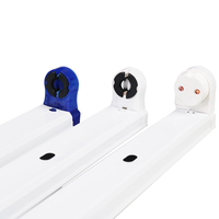 Support de tube LED T8 AC 165-265V, différents styles disponibles avec tête de lampe isolée pour bureau et entrepôt