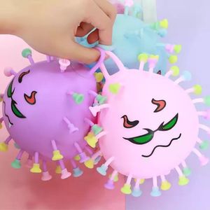 Nueva llegada al por mayor TPR <span class=keywords><strong>gusano</strong></span> babosa LED lindo juguete peludo intermitente estrés bola juguete iluminar puntiagudo estrés globo bola blanda - Product Image 3