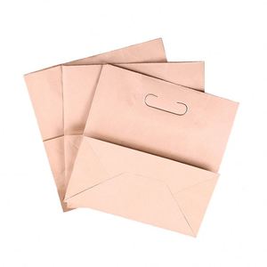 Sac en papier kraft recyclable avec poignée et trou, impression offset personnalisée, respectueux de l'environnement - Product Image 5