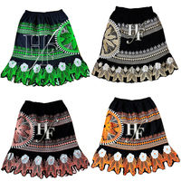 Jupes de qualité supérieure pour femmes, motif floral brodé, taille élastique, jupes midi, style décontracté des îles micronésiennes