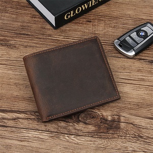 Vintage Genuíno Carteiras De Couro Para O Homem Anti-Roubo Curto Masculino Bolsas Clipe Dinheiro Titular Do Cartão De Crédito Homens Couro Carteiras - Product Image 6