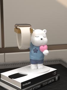 แท่นชาร์จรูปสัตว์ทำมือ งานศิลปะสวยงาม ใช้งานได้จริง ทำจากเรซิ่น ทาสีด้วยมือ สำหรับ Apple Huawei Watch ดีไซน์ทันสมัย - Product Image 4