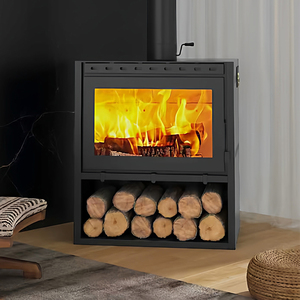 Chimenea <span class=keywords><strong>de</strong></span> <span class=keywords><strong>Leña</strong></span> <span class=keywords><strong>de</strong></span> Estilo Europeo para Interiores, Calentador para Sala <span class=keywords><strong>de</strong></span> Estar con Llama Real - Product Image 4