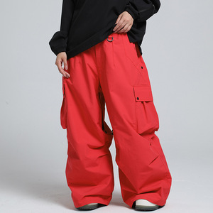 Pantalones profesionales de esquí y snowboard de estilo americano XL, impermeables y resistentes al viento con cierre de cremallera, cintura suelta para hombres y mujeres - Product Image 6