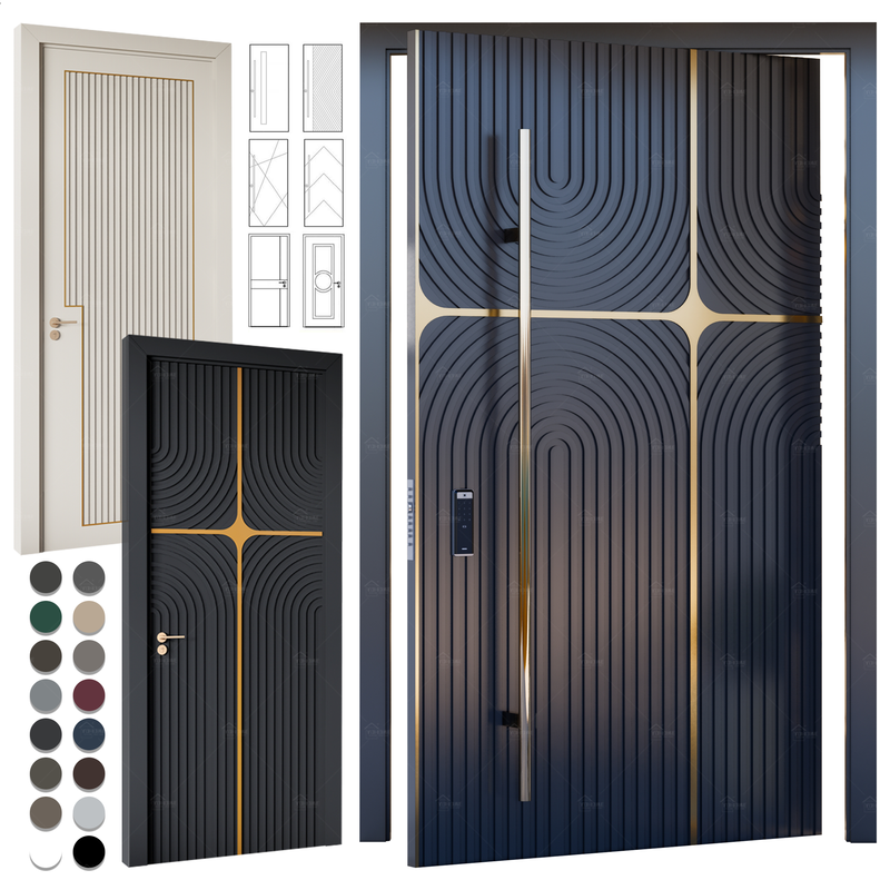USA Modern Pivot Entry Doors for