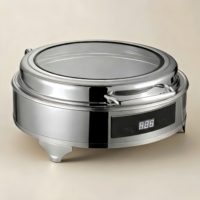 Réchaud de buffet électrique en acier inoxydable de qualité hôtelière, chauffe-plats isolé pour équipement de restauration