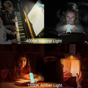 Lampe de lecture en gros, rechargeable par USB, à intensité variable, veilleuse LED à clipser pour la lecture - Product Image 2