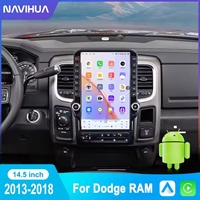 Autoradio multimédia NaviHua avec écran Tesla 14,5 pouces, Android, GPS, Carplay, stéréo pour Dodge Ram 2013-2018