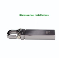 USB Disk logam tahan air, Flash Drive 64 Gb stik memori Flash Disk 128 Gb tahan air Drive Usb pada kunci