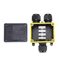 Boîtier de jonction étanche IP68 en nylon de type H à 4 voies E-Weichat, modèle gravé au laser EW-M2068L-H pour éclairage LED extérieur