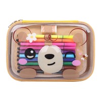 Trousse à crayons transparente 3D 2D en EVA grande capacité pour enfants garçons filles, mignonne, avec fermeture éclair, vente en gros pour cadeaux scolaires