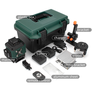 Nivel Láser Verde de Alta Precisión, Autonivelante, 360 Grados, Horizontal y Vertical, 16 Líneas, con 2 Baterías - Product Image 2