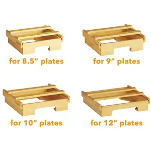 Hot Sales Custom Vertical Plate Dispensers Holders Paper Plate Dispenser Wall Mounted Bamboo Plate Holder