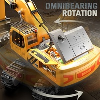 Nouveau Kit de Jouets de Camion Excavateur RC en Alliage à 12 Canaux 2.4G avec Télécommande, Véhicule d'Ingénierie, Vente Directe Usine