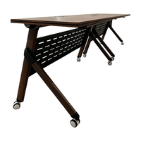 Table de conférence moderne en métal pliable et durable, extensible, pour l'école, le bureau, design écologique, taille personnalisée