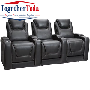 Sillón Reclinable Eléctrico de Cuero de Lujo Moderno Personalizado para Cine en Casa, Teatro y Oficina en Casa - Product Image 1