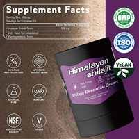 Shilajit de l'Himalaya pur de qualité or OEM 30ml Gouttes de liquide oral Shockwave 70% Acide fulvique Fabricant de suppléments à base de plantes