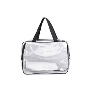 3Pcs Eco-Friendly Clear PVC Travel Toiletry Kit Waterproof <b>Vinyl</b> Organizer Makeup <b>Bags</b> Zipper Handle Straps Cosmetic <b>Bag</b> Pouch - Product Image 2