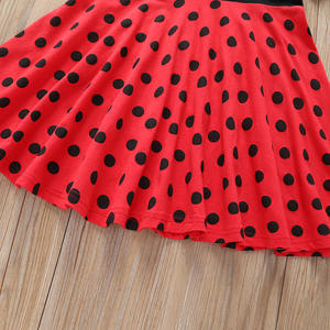 Producto para niños, compra directa del fabricante de China, <span class=keywords><strong>vestido</strong></span> <span class=keywords><strong>rojo</strong></span> de princesa de lunares de estilo coreano para niña - Product Image 2