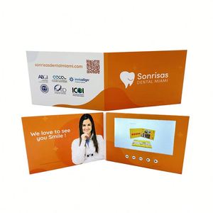 Tarjetas de Presentación de Empresa con Video Publicitario, Hechas a Mano y Personalizadas, en Papel, de 2.4, 4.3, 5, 7 y 10.1 Pulgadas, con Audio y Video - Product Image 1
