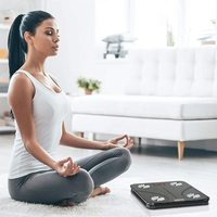 Balance connectée intelligente QHC avec écran LCD rétroéclairé, analyseur de composition corporelle sans fil Bluetooth pour le poids corporel