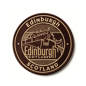 Parche Bordado de Edimburgo, Escocia, Circular, para Coser, de Tela Tejida, Decoración, Regalo - Product Image 1
