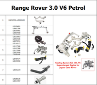 Kit de pièces de système de refroidissement en aluminium pour moteur essence V8 Land Rover Range 3.0L 5.0L LR033993 LR117568 LR041788 LR045239 LR090630