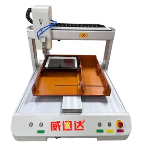 Venta caliente máquina dispensadora de pegamento automática de escritorio de 3 ejes para robot dispensador RTV de silicio de paquete de 300-330ml