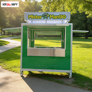 Chariot à churros en fibre de verre et aluminium de qualité supérieure avec réfrigérateur et congélateur, remorque pour hot-dogs et restauration rapide - Product Image 5