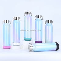Botol Air Minum 2026 Emerit Grosir Kustom Pintar 600ml Dinding Ganda 18/8 Baja Tahan Karat Vakum Terisolasi dengan Speaker Bluetooth Musik