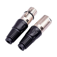 Connecteurs de microphone XLR mâle-femelle à trois broches, contacts en cuivre nickelé, fiches audio pour batterie au lithium, modèle personnalisé