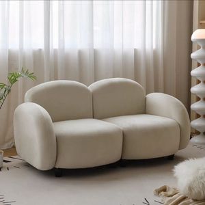 โซฟาโค้งดีไซน์ทันสมัยแบบสองที่นั่ง หุ้มเบาะ สำหรับห้องนั่งเล่น - Product Image 2