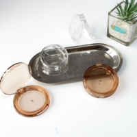 Vente en gros Boîte à poudre compacte vide personnalisée en plastique 6g 10g Conteneur avec couvercle transparent pour emballage cosmétique