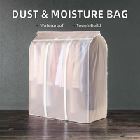 Sacs de rangement en PEVA anti-humidité pour manteaux, chapeaux et vêtements, housse anti-poussière suspendue, organisateur multifonction détachable
