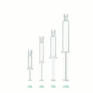 10 ML 5 ML Cosmetic Syringes Clear Disposable Plastic Luer Lock Syringes For Cosmetic Serum Packaging