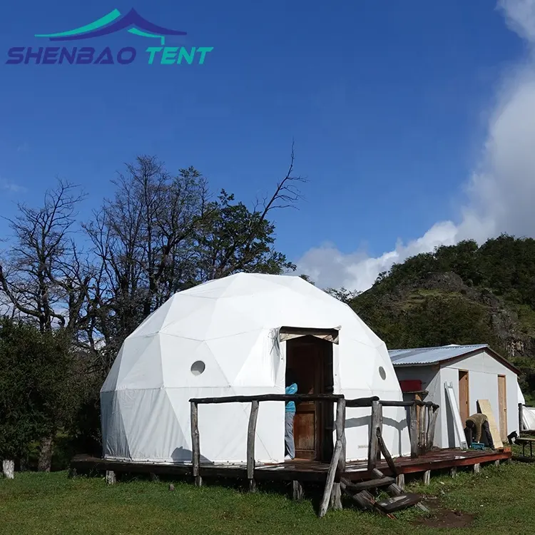 5m 6m 7m 8m extérieur glamping dôme géodésique tente boule tente ronde tentes yourte avec couverture de toit en pvc