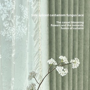 Nouvelle Collection 2026 – Rideaux Occultants en Chenille à Motif Floral d'Inspiration Campagne Française Style <span class=keywords><strong>Champs</strong></span>-lyses, en Rouleau pour Salon - Product Image 1