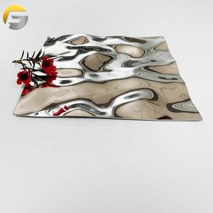 CL0052 מים אדווה קיר פנל בולט נירוסטה גיליון 304 316 מראה תקרת פנל - Product Image 3