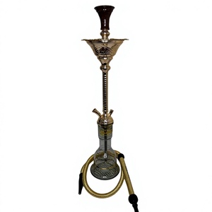 Chicha égyptienne authentique Khalil Mamoon en laiton, fabriquée à la main - 32 pouces (81,28 cm) - Ensemble complet - Vente en gros - Product Image 1