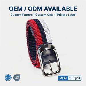 <span class=keywords><strong>Ceinture</strong></span> <span class=keywords><strong>élastique</strong></span> tissée classique pour <span class=keywords><strong>homme</strong></span>, <span class=keywords><strong>ceinture</strong></span> de sport pour baseball et golf, logo et couleur personnalisés, <span class=keywords><strong>ceinture</strong></span> extensible en tissu avec boucle à ardillon - Product Image 1