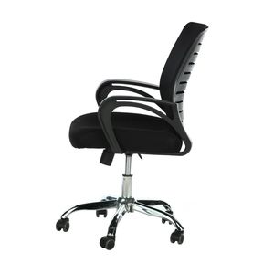 Chaise de bureau ergonomique moderne à dossier mi-haut en tissu maillé avec pieds en métal – Prix abordable - Product Image 4