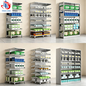 Étagère de <span class=keywords><strong>pharmacie</strong></span> en acier inoxydable Feng Long, <span class=keywords><strong>armoire</strong></span> de rangement pour médicaments d'hôpital, pour <span class=keywords><strong>pharmacie</strong></span> et clinique, directement de l'usine. - Product Image 1