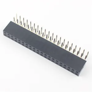 2.54mm Pitch 2x20 Pin 40 Pin Female Double Row Right Angle Pin Header Strip Connector